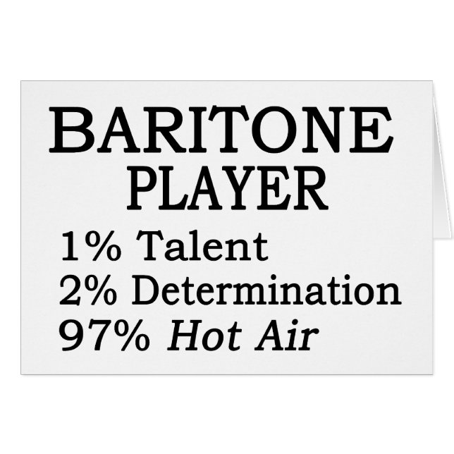 Baritone Player Hot Air (Front Horizontal)