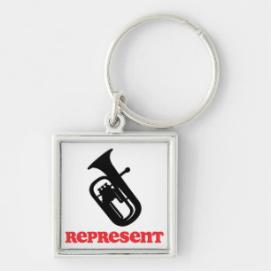 Baritone Represent Key Ring