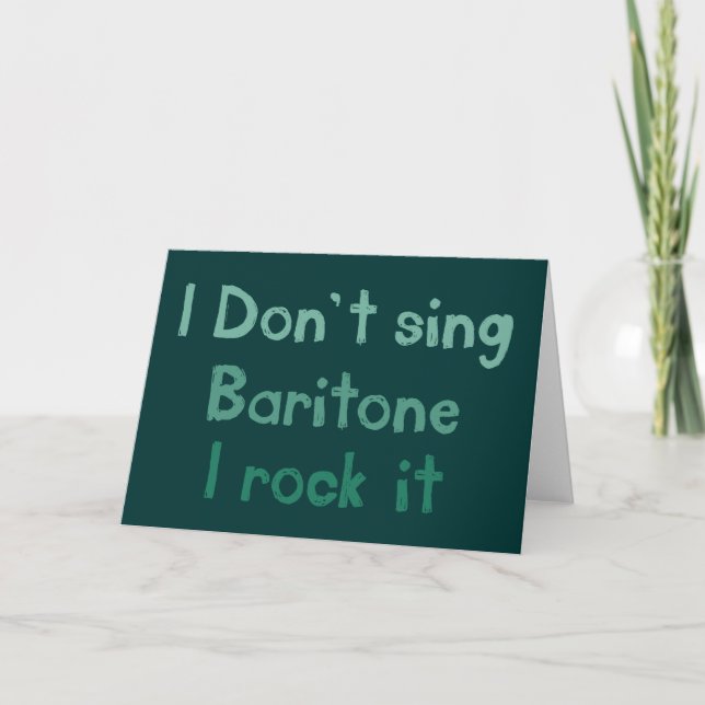 Baritone Rock It Greeting Card (Front)