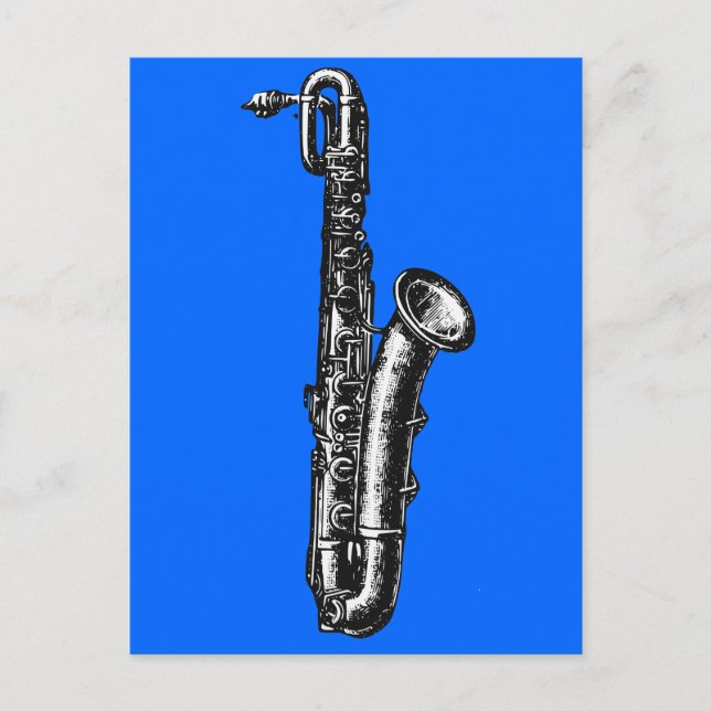 Baritone Saxophone Postcard (Front)