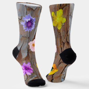 Bark and Flowers  Socks