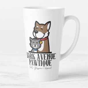 BARK AVENUE PAWTIQUE - logo 3 Latte Mug