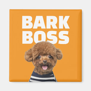 Bark Boss Custom Dog Photo Personalised Gift Magnet