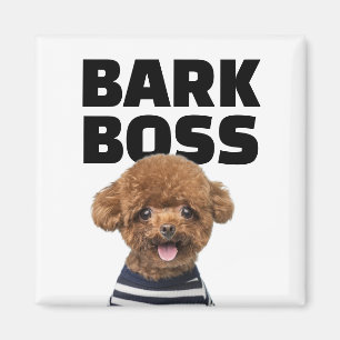 Bark Boss Custom Dog Photo Personalised Gift Magnet