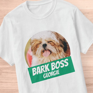 Bark Boss Pet Dog Photo Modern Cool Simple T-Shirt