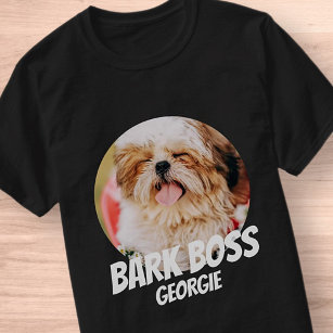 Bark Boss Pet Dog Photo Modern Cool Simple T-Shirt