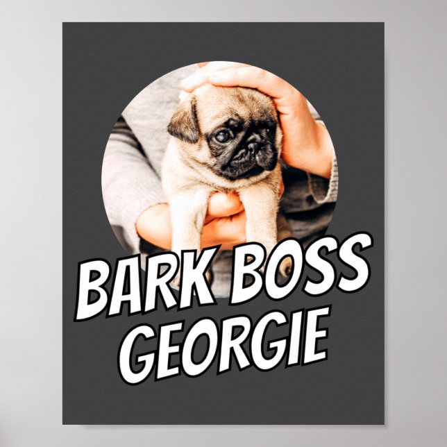 Bark Boss Pet Dog Photo Modern Simple Cool  Poster (Front)