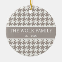 Bark Greige Houndstooth Family