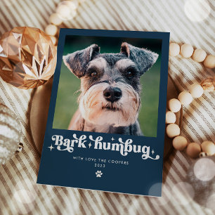 Bark Humbug Dog Photo Funny Christmas Holiday Card