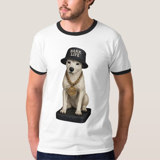 Bark Life Nipper – Hip Hop RCA Victor Dog  T-Shirt (Front)