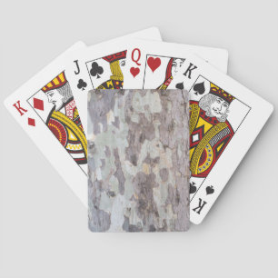 Bark of plane tree playing cards