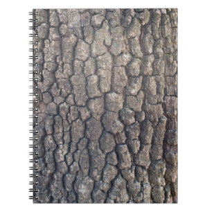 Bark of plane tree spiral notebook