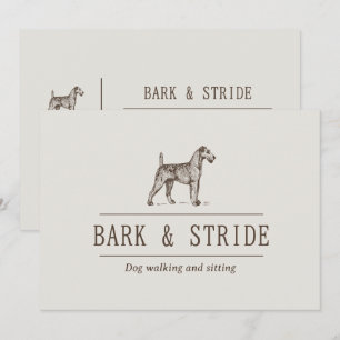 Bark & Stride Dog Walking Business QR Code Invitation