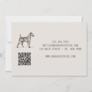Bark & Stride Dog Walking Business QR Code  Invitation