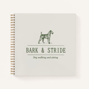 Bark & Stride Dog Walking Business QR Code  Notebook