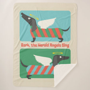 Bark, The Herald Angels Sing Sherpa Blanket