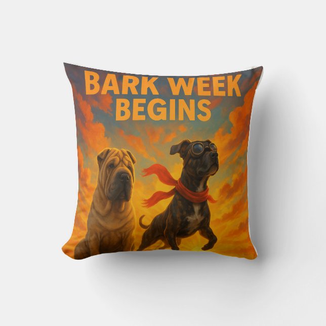 Bark Week Begins Cushion (Front)