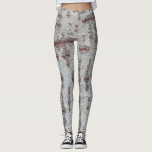 Bark wooden pattern leggings