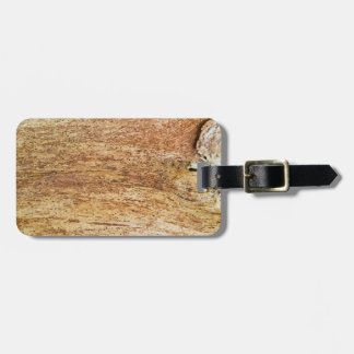 Bark wooden pattern luggage tag
