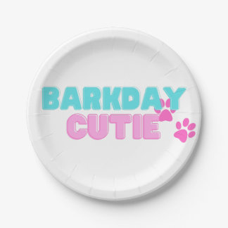 Barkday Cutie Paper Plate