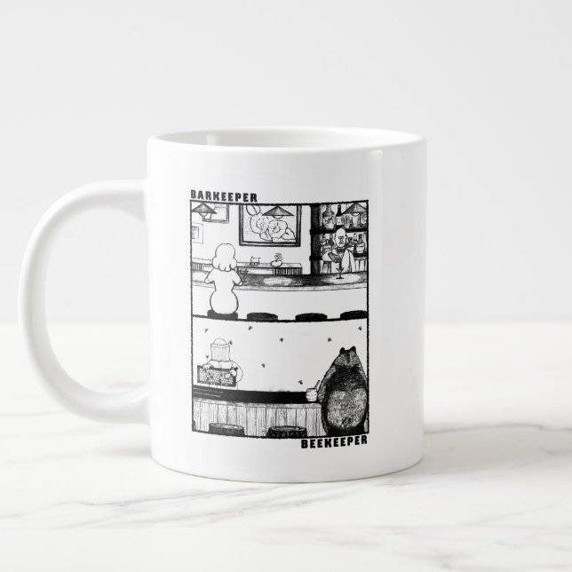 Barkeeper and Beekeeper Large Coffee Mug (Left)