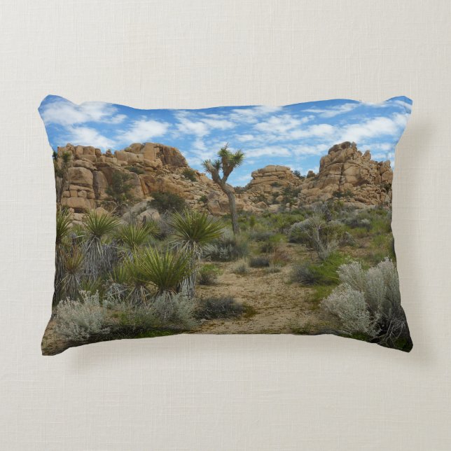 Barker Dam Loop Trail at Joshua Tree National Park Decorative Cushion (Front)