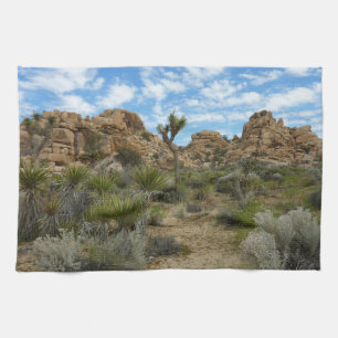 Barker Dam Loop Trail at Joshua Tree National Park Tea Towel