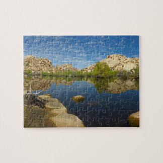 Barker Dam Reflection at Joshua Tree II Jigsaw Puzzle