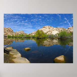 Barker Dam Reflection at Joshua Tree II Poster