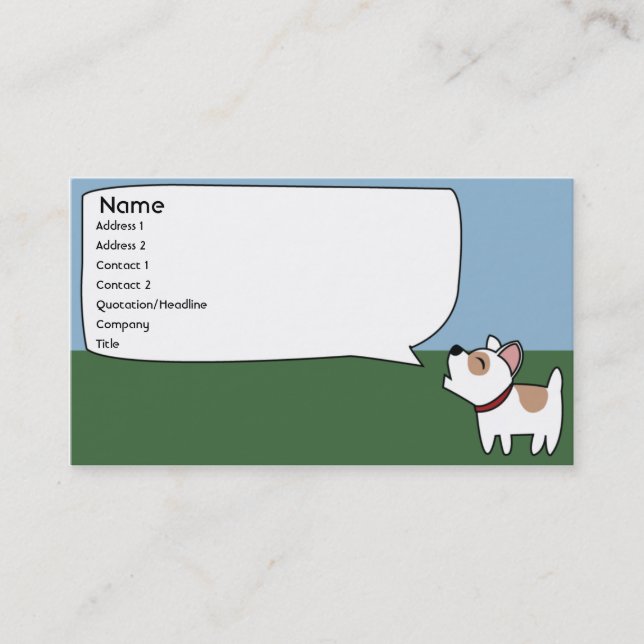 Barking Dog - Business Business Card (Front)