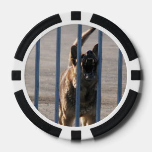 Barking dog poker chips