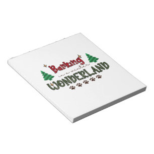 Barking in a Winter Wonderland - Dog Christmas Notepad