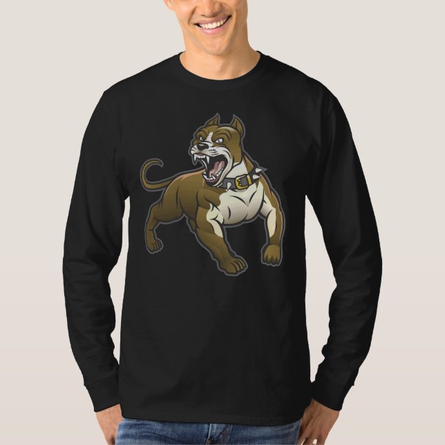 Barking Pitbull T-Shirt (Front)
