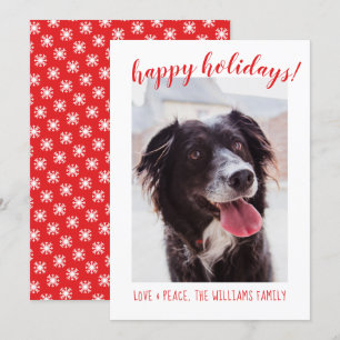 Barking Spirits Bright Your Dog Photo Holiday Card