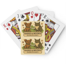 Barks & Meows Sanctuary Playing Cards