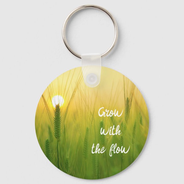 Barley field wheat keychain (Front)