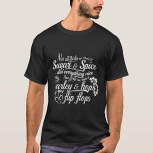Barley Hops Flip Flops Tee Craft Beer Gift For Wom