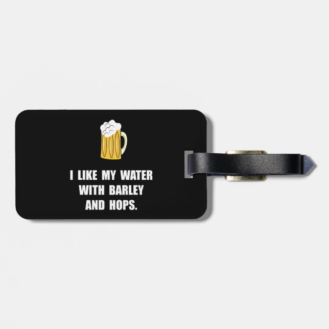 Barley Hops Luggage Tag (Back Horizontal)