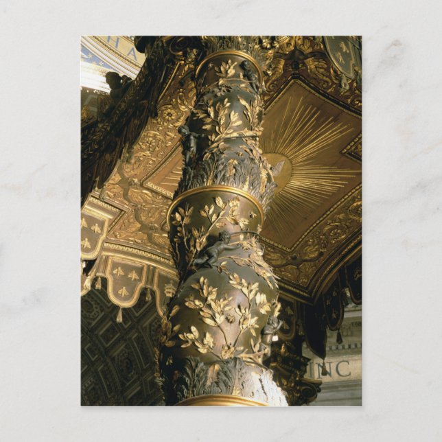 Barley sugar column from the Baldacchino Postcard (Front)