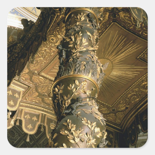 Barley sugar column from the Baldacchino Square Sticker (Front)