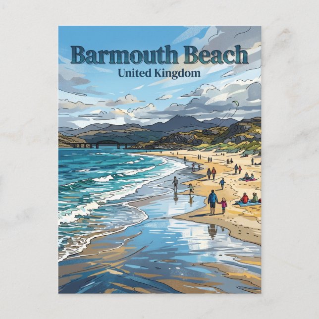 Barmouth United Kingdom Postcard (Front)