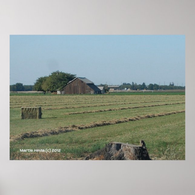 Barn and Haystack Poster (Front)