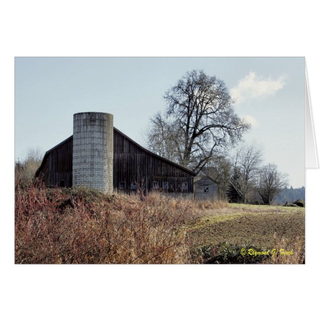 Barn and Silo - Card & Envelope (Front Horizontal)