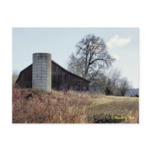 Barn and Silo - Postcard