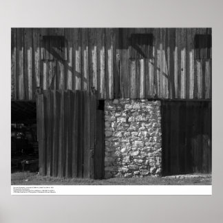 Barn and Stonework, UC Santa Cruz, March 1962 Poster