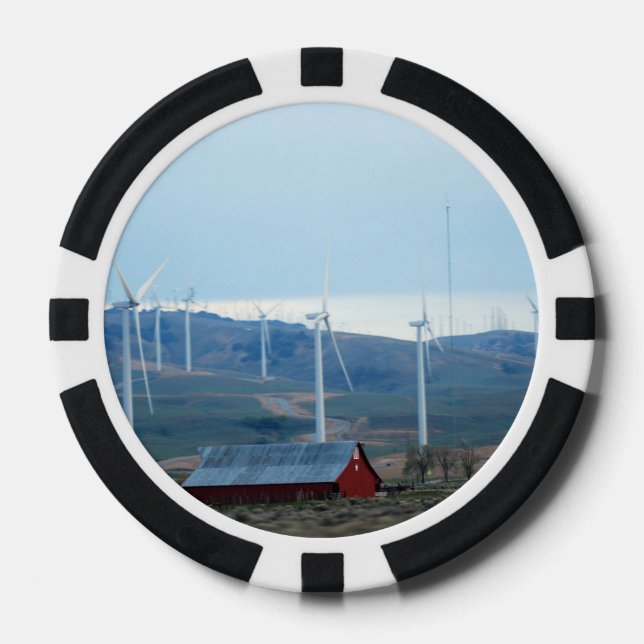 Barn and Windmills Poker Chips (Front)