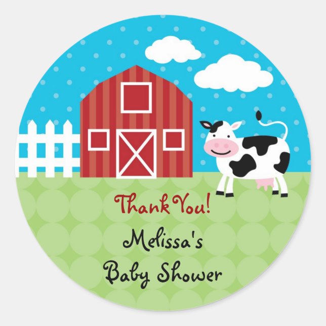 Barn Animals Favour Sticker (Front)