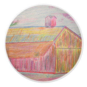 Barn Art Ceramic Knob