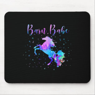 Barn Babe Funny Horse Owner Equestrian Rider Girls Mouse Pad