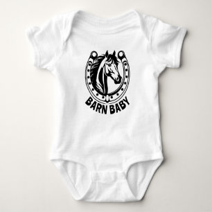 Barn Baby Horse Baby Bodysuit